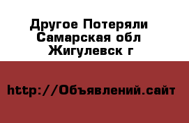 Другое Потеряли. Самарская обл.,Жигулевск г.